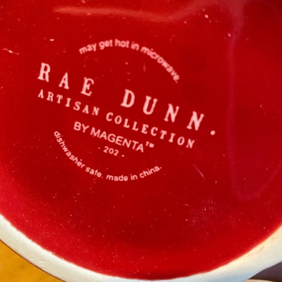 2 Rae Dunn Pink And Red Mugs “ New “